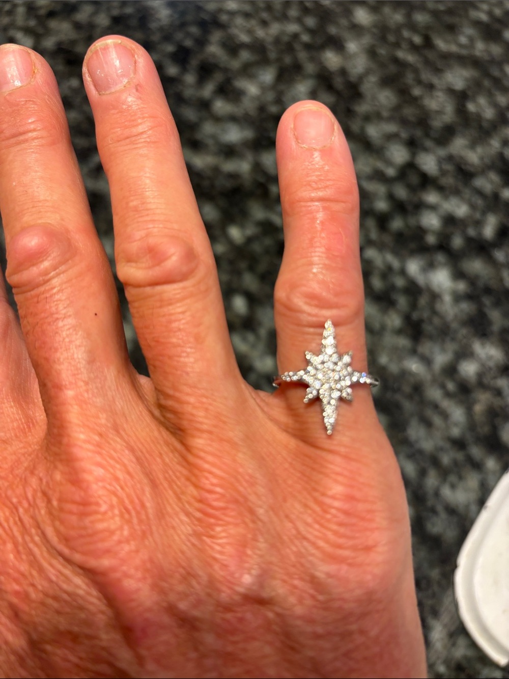 Park Lane Sparkling Starburst CZ Ring in Silver